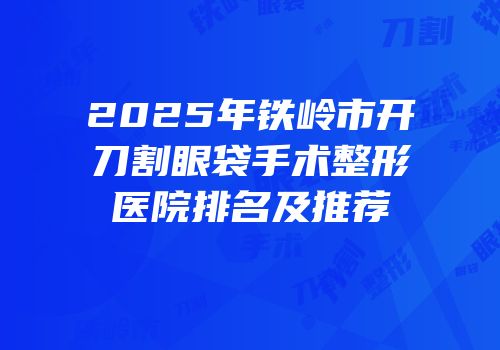 2025年铁岭市开刀割眼袋手术整形医院排名及推荐