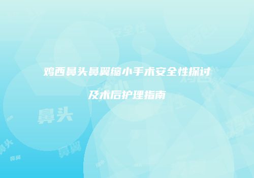 鸡西鼻头鼻翼缩小手术安全性探讨及术后护理指南