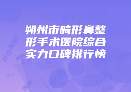 朔州市畸形鼻整形手术医院综合实力口碑排行榜