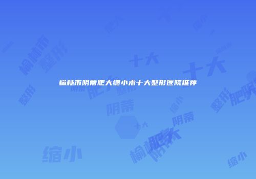 榆林市阴蒂肥大缩小术十大整形医院推荐