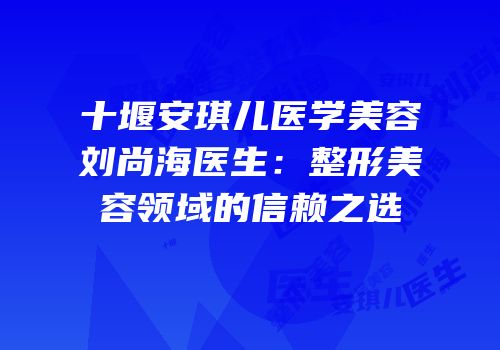 十堰安琪儿医学美容刘尚海医生：整形美容领域的信赖之选
