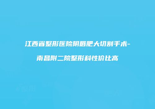 江西省整形医院阴唇肥大切割手术-南昌附二院整形科性价比高
