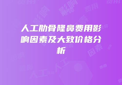 人工肋骨隆鼻费用影响因素及大致价格分析