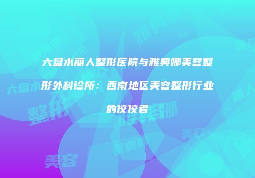 六盘水丽人整形医院与雅典娜美容整形外科诊所：西南地区美容整形行业的佼佼者