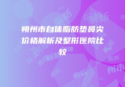 朔州市自体脂肪垫鼻尖价格解析及整形医院比较