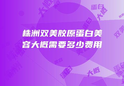 株洲双美胶原蛋白美容大概需要多少费用