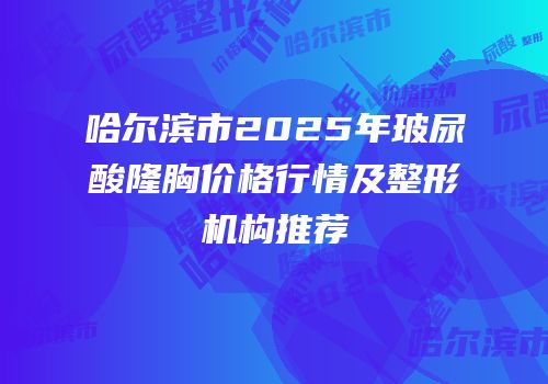 哈尔滨市2025年玻尿酸隆胸价格行情及整形机构推荐