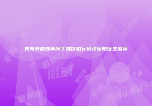 襄阳市微创丰胸手术价格行情及医院医生推荐