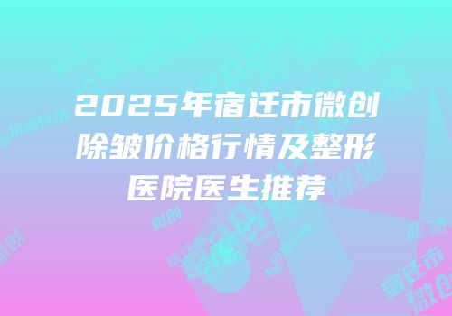 2025年宿迁市微创除皱价格行情及整形医院医生推荐