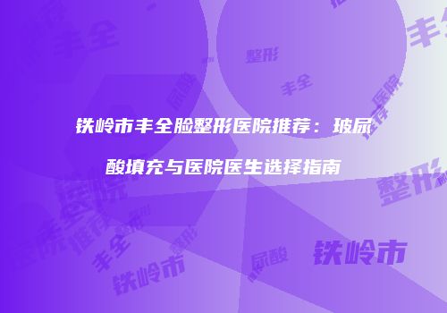铁岭市丰全脸整形医院推荐：玻尿酸填充与医院医生选择指南