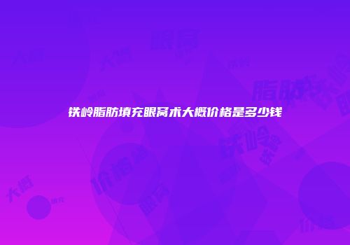 铁岭脂肪填充眼窝术大概价格是多少钱