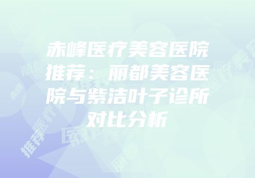 赤峰医疗美容医院推荐：丽都美容医院与紫洁叶子诊所对比分析