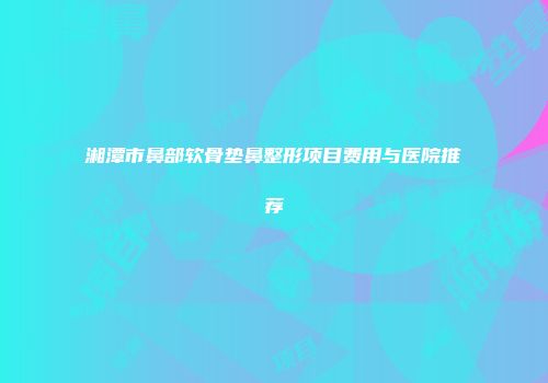 湘潭市鼻部软骨垫鼻整形项目费用与医院推荐