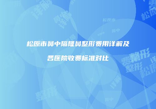 松原市鼻中隔隆鼻整形费用详解及各医院收费标准对比