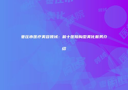 枣庄市医疗美容领域：前十医院胸型美化服务介绍