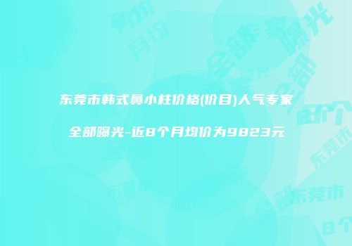 东莞市韩式鼻小柱价格(价目)人气专家全部曝光-近8个月均价为9823元