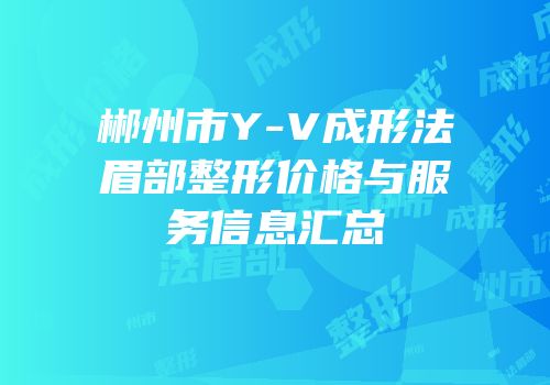 郴州市Y-V成形法眉部整形价格与服务信息汇总