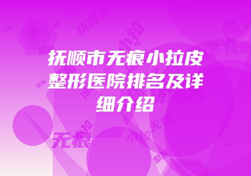 抚顺市无痕小拉皮整形医院排名及详细介绍