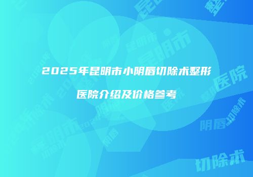 2025年昆明市小阴唇切除术整形医院介绍及价格参考