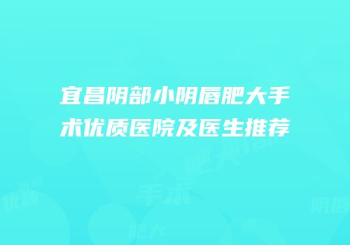 宜昌阴部小阴唇肥大手术优质医院及医生推荐