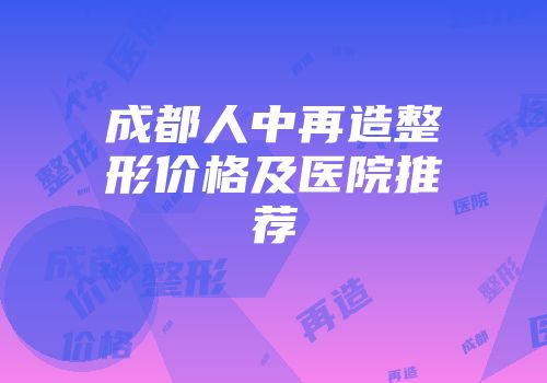 成都人中再造整形价格及医院推荐