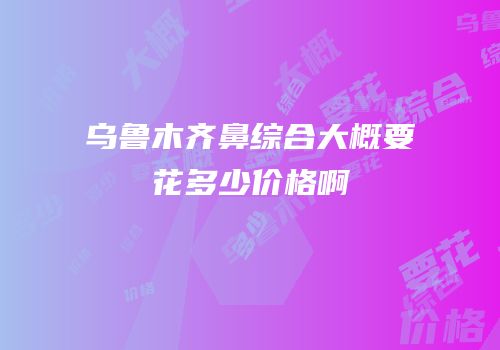 乌鲁木齐鼻综合大概要花多少价格啊