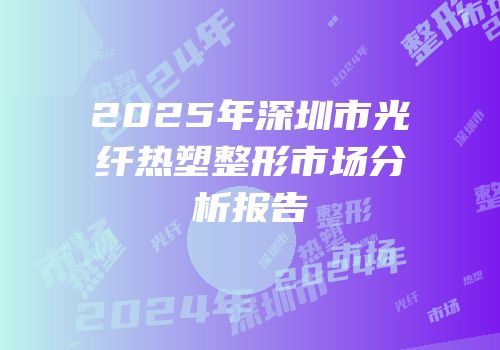 2025年深圳市光纤热塑整形市场分析报告