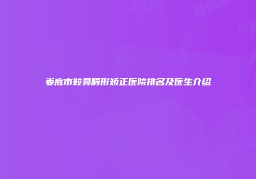 娄底市鞍鼻畸形矫正医院排名及医生介绍