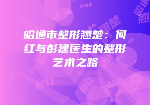 昭通市整形翘楚：何红与彭建医生的整形艺术之路