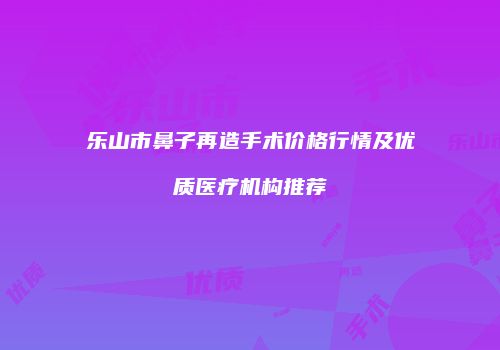 乐山市鼻子再造手术价格行情及优质医疗机构推荐