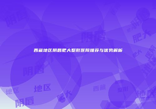 西藏地区阴唇肥大整形医院推荐与优势解析