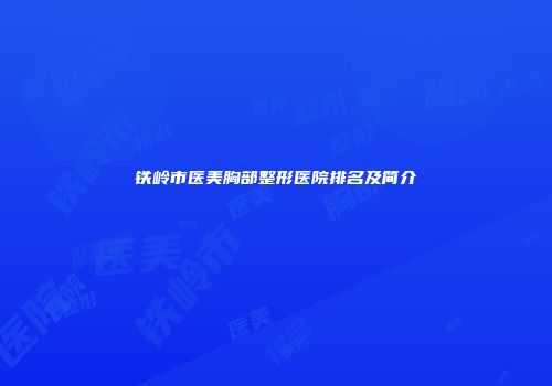 铁岭市医美胸部整形医院排名及简介