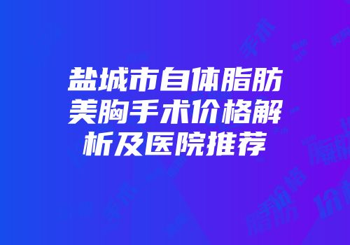 盐城市自体脂肪美胸手术价格解析及医院推荐