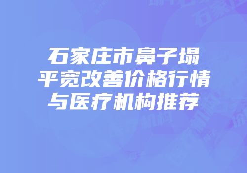 石家庄市鼻子塌平宽改善价格行情与医疗机构推荐