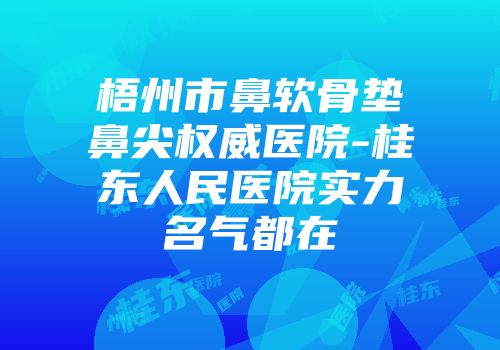 梧州市鼻软骨垫鼻尖权威医院-桂东人民医院实力名气都在