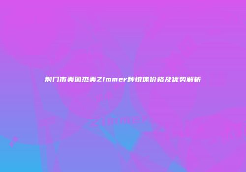 荆门市美国杰美Zimmer种植体价格及优势解析