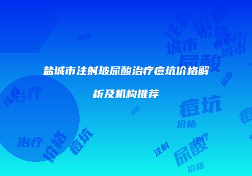盐城市注射玻尿酸治疗痘坑价格解析及机构推荐