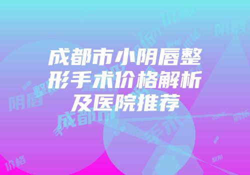成都市小阴唇整形手术价格解析及医院推荐