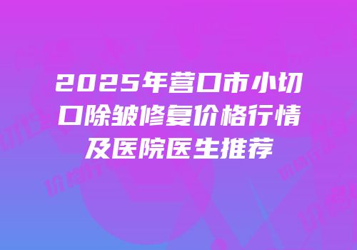 2025年营口市小切口除皱修复价格行情及医院医生推荐