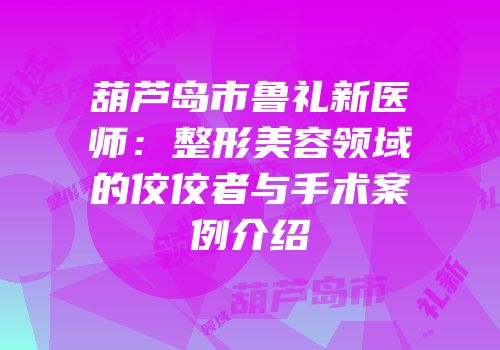 葫芦岛市鲁礼新医师：整形美容领域的佼佼者与手术案例介绍