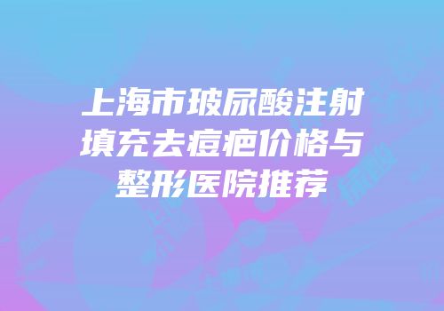 上海市玻尿酸注射填充去痘疤价格与整形医院推荐