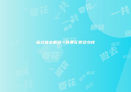 宿迁做去眼袋一共要花费多少钱