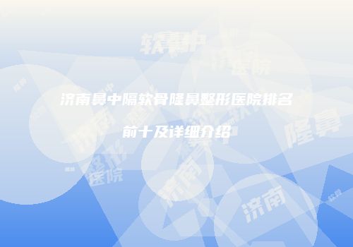 济南鼻中隔软骨隆鼻整形医院排名前十及详细介绍