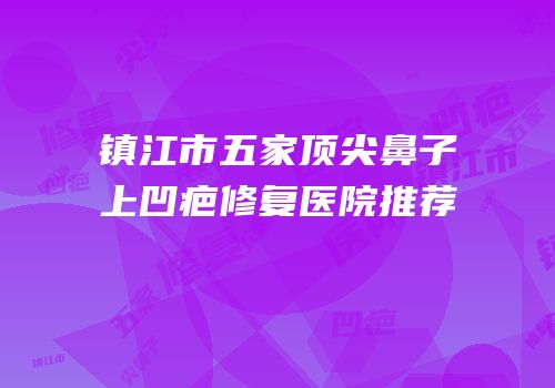 镇江市五家顶尖鼻子上凹疤修复医院推荐