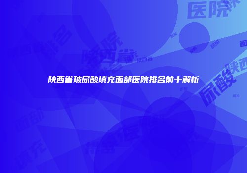 陕西省玻尿酸填充面部医院排名前十解析
