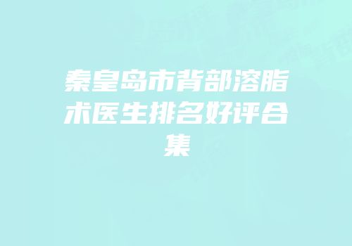 秦皇岛市背部溶脂术医生排名好评合集