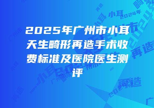 2025年广州市小耳天生畸形再造手术收费标准及医院医生测评