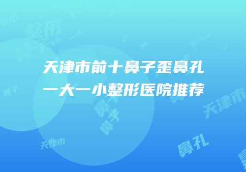 天津市前十鼻子歪鼻孔一大一小整形医院推荐