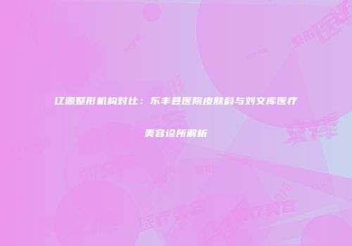 辽源整形机构对比：东丰县医院皮肤科与刘文库医疗美容诊所解析