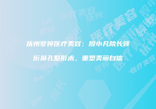 抚州梦婷医疗美容：殷小凡院长领衔鼻孔整形术，重塑美丽自信